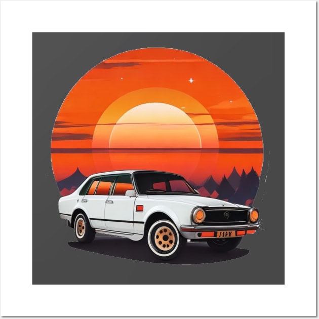 Retro Japanese Car Wall Art by Rustic Portal